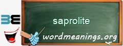 WordMeaning blackboard for saprolite